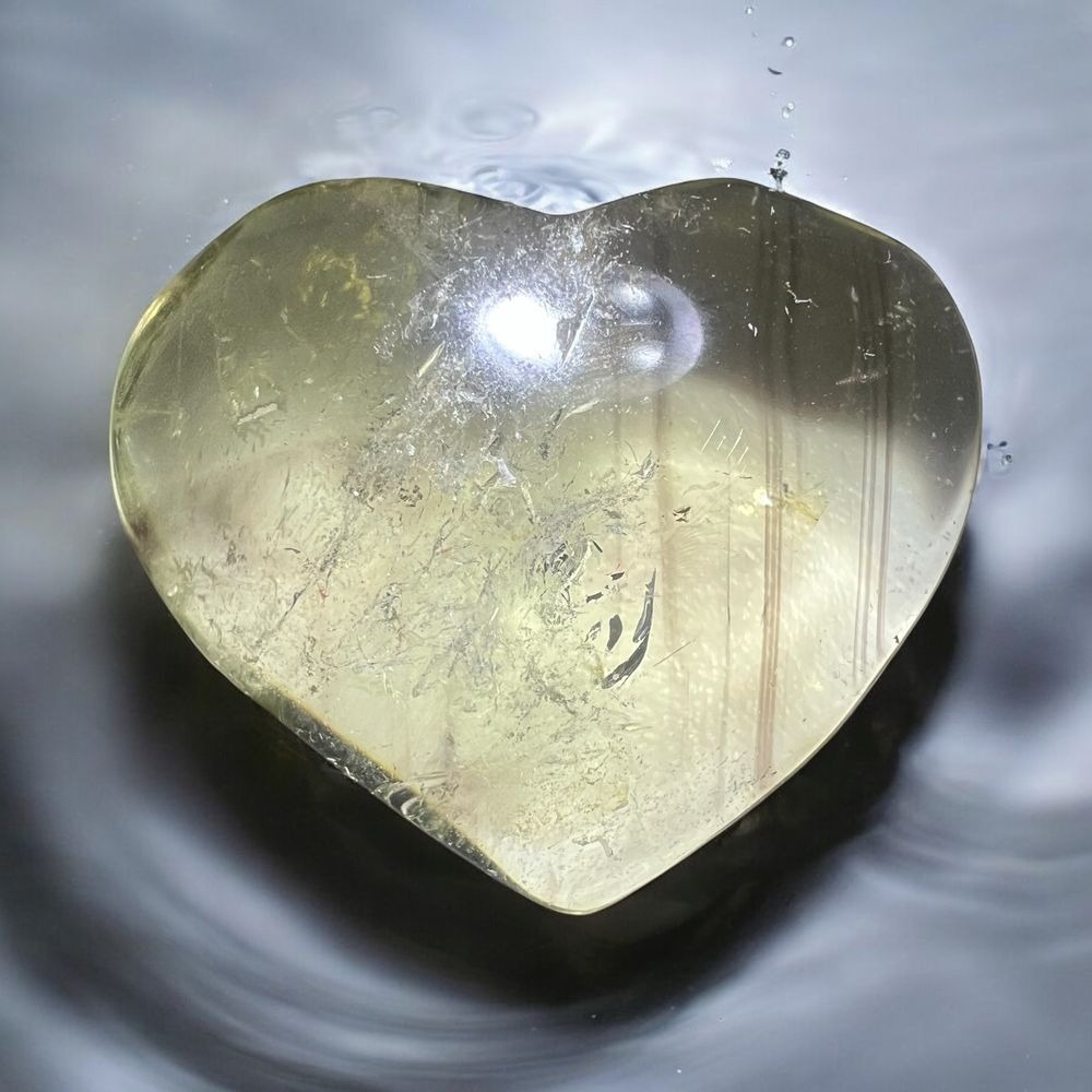 Citrine Crystal Heart Carving‎